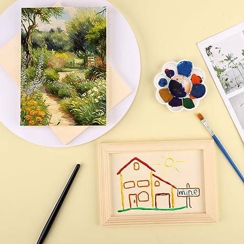 48pcs Unfinished Wood Canvas, 5x7 Inch Multipurpose Blank Wood Canvas Boards Pine Wood Panels Wooden Canvases for Painting Drawing Craft DIY Art