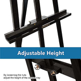 Somime A - Frame Wooden Display Easel - Adjustable Lyre Beechwood Studio Easel Stand Holding Canvas Up to 90", Inclinable Artist Floor Painting Easel Somime