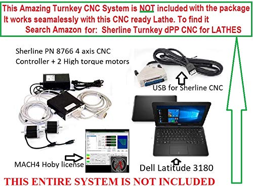 Sherline 4410A-CNC 3.5" X 17" CNC Lathe (Metric) +"A" Package (Intended for Computerized CNC) Computerized Sherline CNC control (Windows OS)