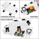 joybest Watercolor Palette Box 24-Well Paint Palette Box Airtight Leak Proof Travel Palette Case for Watercolors Half Pans, Acrylic, Gouache and Oil joybest