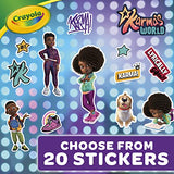 Crayola Karma's World Coloring Book, Stickers Included, Gift for Girls & Boys, 96 Pages Crayola