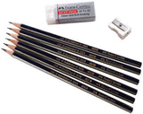 Faber-Castel 114000 8-Piece Creative Studio Graphite Sketch Set, 2H, HB, B, 2B, 4B and 6B Faber-Castell