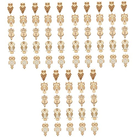 75 Pcs owl Wood Chips Wooden Cutouts Wood Cutouts to Paint Plywood Wooden Owl Wood Slices for Crafts Wood Coasters Unfinished Wood Crafts Kids Crafts FAVOMOTO