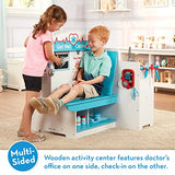 Melissa & Doug Wooden Get Well Doctor Activity Center - Waiting Room, Exam Room, Check-In Area - Toddler Playset, Doctors Office Pretend Play Set For Melissa & Doug