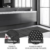 jxgzyy 83x35 Commercial Anti-Fatigue Drainage Rubber Matting Non-Slip Rubber Drainage Mat Commercial Kitchen Floor Mat Rubber Mat with Holes for Wet jxgzyy