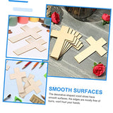 NOLITOY 60 Pcs Easter Cross Home Decor Cross Shape Wood Slices Wood Crafts Wooden Crafts Wooden Cross Cutouts Blank Wooden Cutout Wooden Chips Adorn NOLITOY