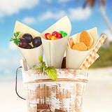 Wood Tasting Cone Disposable Wooden Cone Serving and Tasting Cone Appetizer Finger Food Ice Cream Holder for Food and Decoration Displays Home Nuenen