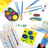 2 Pack Acrylic Paint Set 12 Colors,20 Paint Brushes,24 Paints for Adults,Kids,Beginner,Professional Artists,Non-Toxic Craft Paint kit for ESRICH