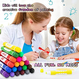 Washable Dot Markers for Kids Toddlers & Preschoolers, 24 Colors Bingo Paint Daubers Marker Kit with Free Activity Book Nicecho