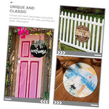 FUNOMOCYA 5pcs Wooden Blank Hanging Tag Tree Slab Unfinished Wood Circle Disc DIY Wooden Door Plaque Circle Wood Blanks Wooden Log Slices DIY Yard FUNOMOCYA