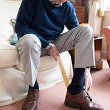 EXCEART Wood Shoe Horn Long Handle Practical Wood Shoehorns for Men Women and Kids EXCEART