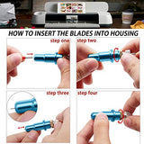 Youngneer 40PCS Cricut Blade for Explore Air 2 Air Maker Expression 20 PCS 45° Five Point + 10 PCS 30° Shallow Cut + 10 PCS 60° Deep Cut Vinyl Fabric Elefama