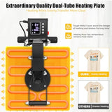 Whubefy Heat Press 15x15 Slide Out, Clamshell Heat Press Machine for T-Shirts, Bags, Mouse Pads & More, Dual-Tube Fast Heating, Digital Industrial Whubefy