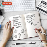 Shuttle Art Black Gel Pens, 100 Pack Fine Point Black Ink Pens Bulk, 0.5mm Rollerball Gel Ink Pens Smooth Writing with Comfortable Grip for Office, Shuttle Art