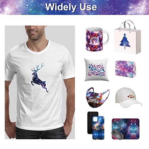 TIFEE Infusible Ink Transfer Sheets 11 Pcs 12" x 10" Galaxy Sublimation Transfer Paper for Cricut Mug DIY T- Shirts Coasters Tote Bags TIFEE