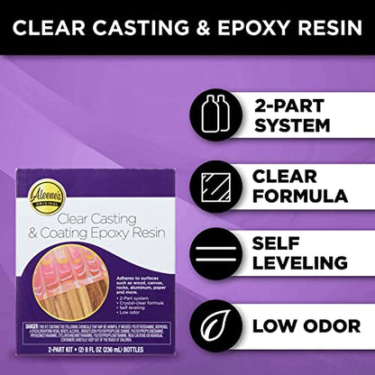 Aleene's Clear Casting & Coating Epoxy Resin Kit, 1 Count (Pack of 1) - WoodArtSupply