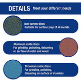 WORKPRO 101-pieces Sanding Discs Set, 2 inch Discs with 1/4 inch Holder, Surface Conditioning Disc for Die Grinder Surface Prep Strip Grind Polish WORKPRO