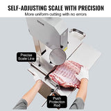 VEVOR Commercial Electric Meat Bandsaw, 850W Vertical Bone Sawing Machine, Stainless Steel 23.6" x 18.3" Workbench, Frozen Meat Cutter with 2 Blades, VEVOR