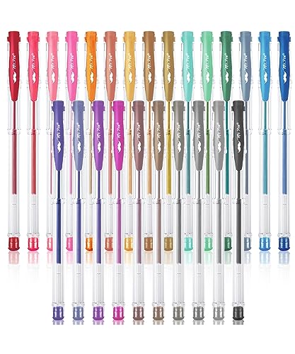 Mr. Pen- Metallic Gel Pens, 25 Unique Metallic Colors, Gel Pens for Adult Coloring Book, Gel Pen Set, Gel Pens Colored Gel Pens for Coloring, Colored Mr. Pen