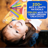 Made By Me! Ultimate Jar of Crafts, 200+ Piece Rainbow Craft Supply Bundle, Craft Supplies Starter Kit, Great Arts & Crafts Kit for Travel and Made By Me