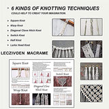 LECZIVOEN Macrame Kit, All in Macrame Supplies 109Yards x 3mm Macrame Cord,DIY Macrame Kit for Adults Beginners, Macrame Beads with Wooden Rings and LECZIVOEN