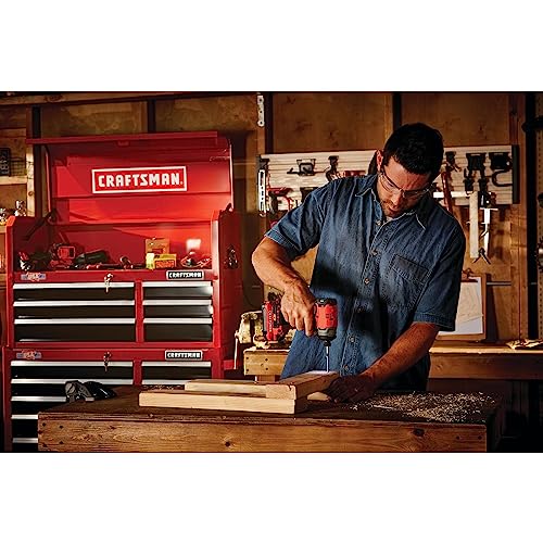 CRAFTSMAN V20 Cordless Impact Driver Kit, 1/4 inch, Battery and Charger Included (CMCF810C1) Craftsman