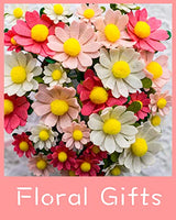 BAZIMA DIY Felt Flower Art Craft Kit, DIY Felt Daisy Pot Bonsai Kit, 33 Daisies ,Floral Gifts,Beginner Craft Kit,Arrange Pre-Cut Felt Flowers and BAZIMA ALICE