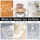 White Paint Pen Permanent Paint Markers - 2 Pack Oil Based Paint Markers, Medium Point, Quick Drying and Waterproof Paint Pens for Rock Painting Car TOOMGGA