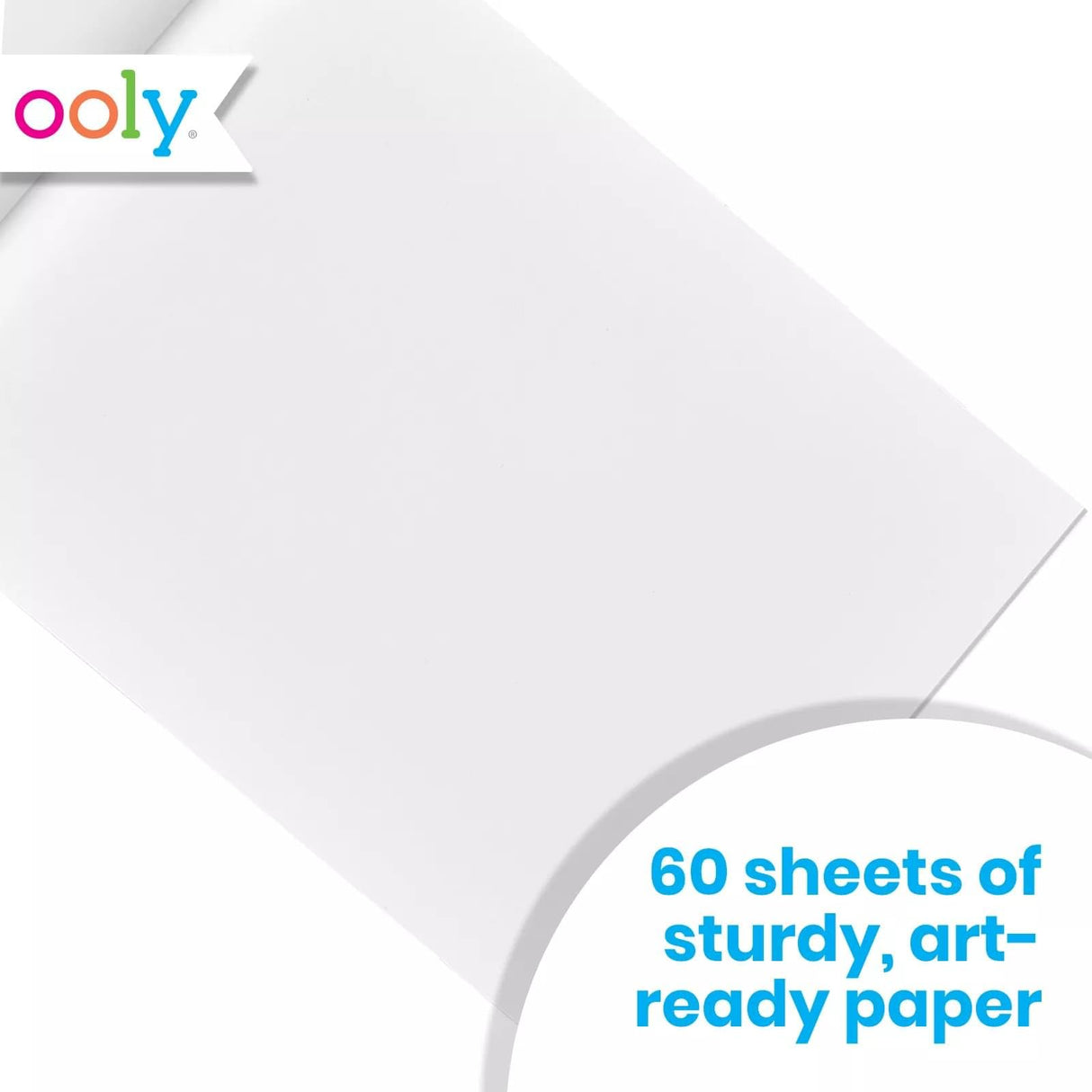 OOLY Chunkies 12" x 9" Thick Paper Sketchbook Pad [Pack of 1] - 60 Pages per Pad, 120 GSM Paper / 32 LB Paper for Drawing, Artwork, Perfect with Ooly