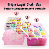 FUNZBO 15000+ Rubber Band Bracelet Kit - 28 Colors Rubber Band Bracelet Making Kit, Loom Bracelet Making Kit, RubberBand Bracelets Kit, Gifts for FUNZBO