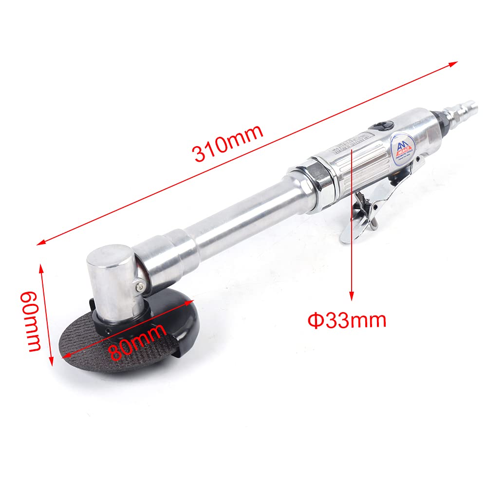 3" Long Handle Pneumatic Angle Cutting Machine Air Cut off Tool Cutting Machine Grinding Tool Angle Sander Air Extended Angle Cutter Handle Cutter - WoodArtSupply