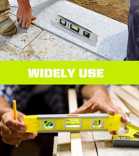 URASISTO 2 Pack Torpedo Level 9-INCH Level with 45°/90°/180° Bubbles, Small Measuring Tool URASISTO