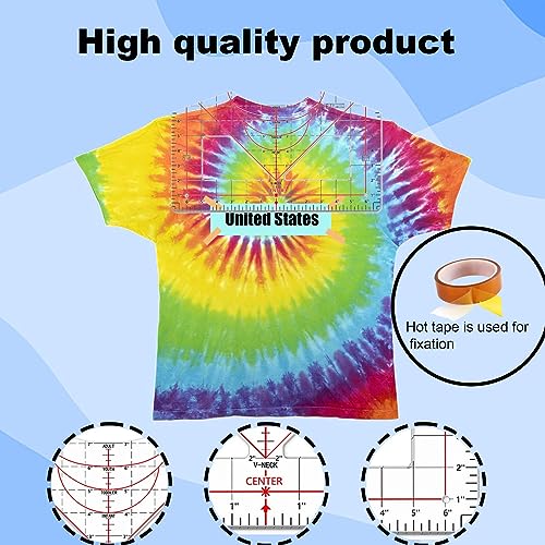 Tshirt Ruler Guide for Vinyl Alignment,Acrylic Tshirt Ruler for Center Design,Tshirt Measurement Tool for Heat Press,Sublimation,Heat Transfer, Heat T Legend