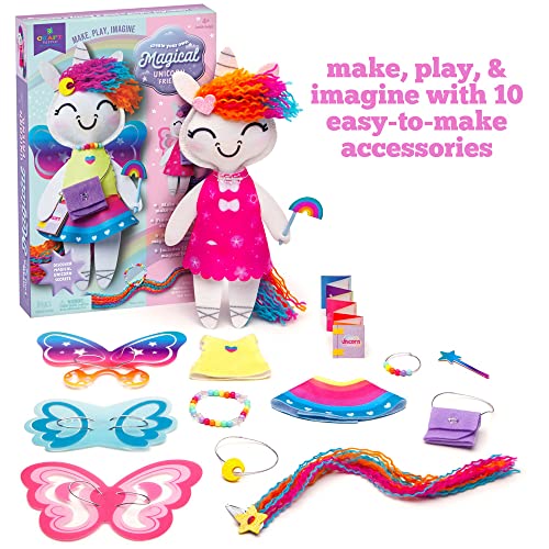 Craft-tastic —Make a Unicorn Friend Craft Kit — Learn to Make Easy-to-Sew Stuffie with Clothes & Accessories — Ages 4+