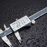 Clockwise Tools IP54 Grade Digital Caliper, DCLR-0805 0-8" /200mm, Inch/Metric/Fractions Conversion, Stainless Steel, Large LCD Screen Clockwise Tools