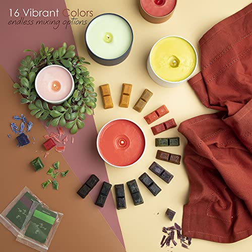 Hearth & Harbor Soy Candle Wax Flakes - Natural Soy Wax for Candle Making Premium 10 lb Bag, 50 Cotton Candle Wicks, 50 Wick Stickers, & 4 Centering Hearth & Harbor