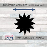 Sun Wood Cutouts for crafts, Laser Cut Wood Shapes 5mm thick Baltic Birch Wood, Multiple Sizes Available Elliefont Styles