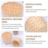 Zerodeko 12 PCS Miniature Artifical Wood Woven Baskets, Mini Woven Baskets Party Favor, Mini Woven Baskets Without Handles for Home Office Table Zerodeko