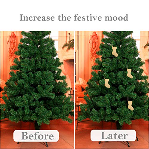 EXCEART 50Pcs Christmas Wooden Stockings Cutouts Wooden Pieces Unfinished Wood Slices for DIY Wood Crafts Stockings Embellishments Christmas Tree