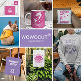 WOWOCUT Infusible Transfer Ink Sheets, Pink and Light Purple Solid Color Heat Transfer Paper 2 Packs Bundle, 12"X12" Sublimation Sheet for Cricut WOWOCUT