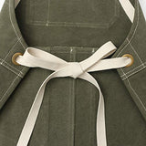 Jeanerlor - 16oz Water-Resistant Work Hairdresser Canvas Aprons for Women Painting Garden Tool Apron with Pockets（Olive Green） Adjustable S to M Jeanerlor