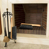 2 Pieces Wooden Bench Brushes Fireplace Brush Horse Hair Bench Brush Soft Bristles Long Wood Handle Dust Brush for Hearth Tidy Car Home Workshop Patelai