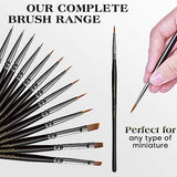 Miniature Model Paint Brushes Drybrush Set 18pcs for Effect, Fine Tip Model Painting - Professional Dry Brush Detail Paint Brushes for Tabletop & Fuumuui