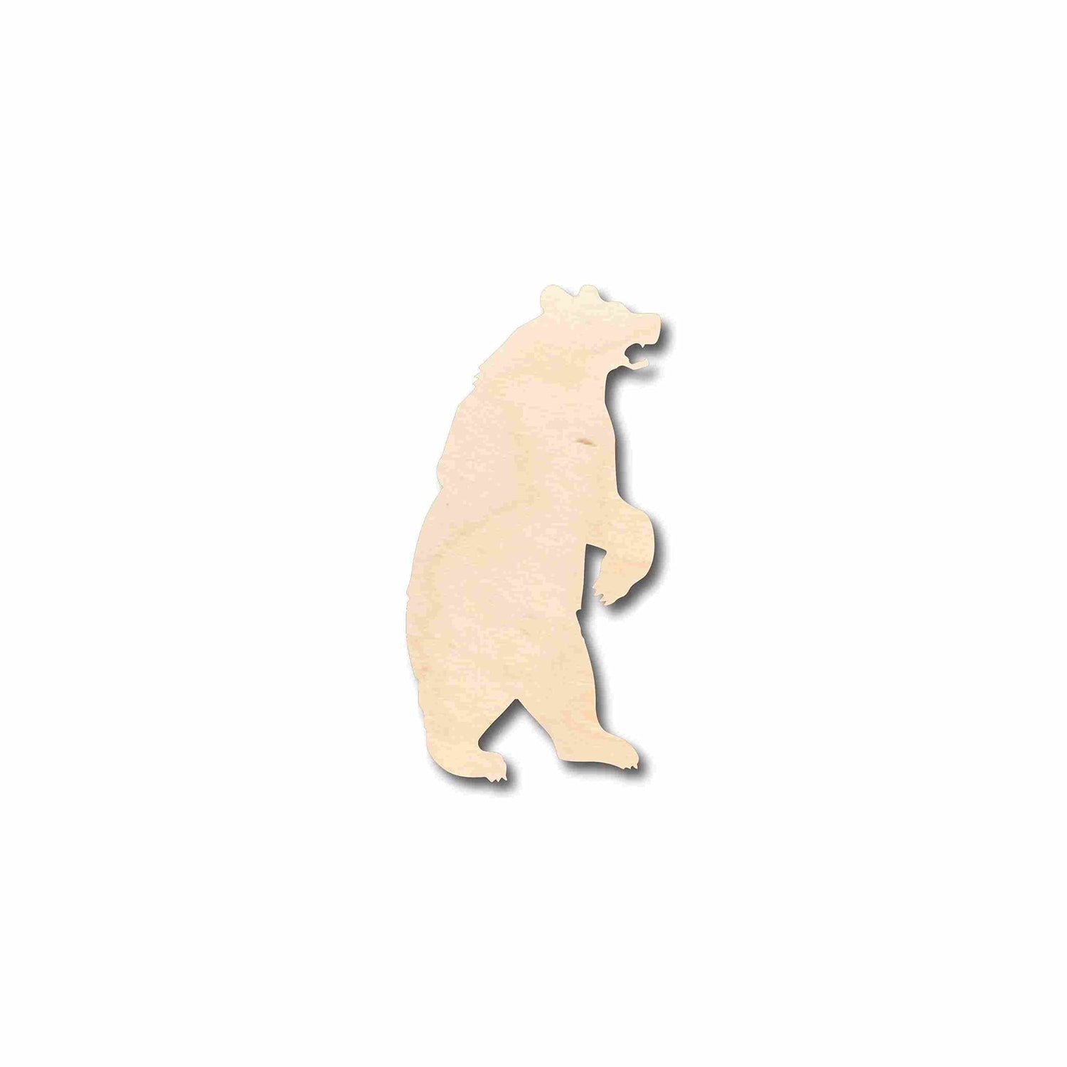 Unfinished Wood Bear Standing Silhouette - Craft- up to 24" DIY 5" / 1/4" 24 Hour Crafts