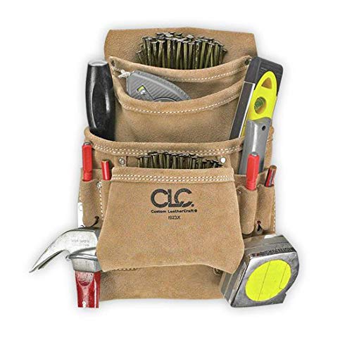 Custom Leathercraft CLC 10 Pocket Carpenter's Nail & Tool Bag - WoodArtSupply