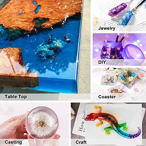 LET'S RESIN 1/2 Gallon Casting Epoxy Resin,Bubble Free & Crystal Clear Epoxy Resin Kit,2 Part Resin and Hardener for Jewelry - WoodArtSupply