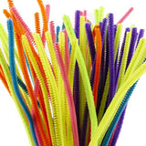Horizon Group USA 200 Neon Fuzzy Sticks, Value Pack of Pipe Cleaners in 6 Colors, 12 Inches, Chenille Stems, Bendy Sticks, Great for DIY Arts & Horizon Group USA