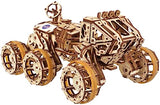 UGEARS Manned Mars Rover - Wooden Model Car Kit - 3D Wooden Models to Build for Adults - 3D Wooden Puzzle Set - All-Terrain 6x6 Drive Mars Rover UGEARS
