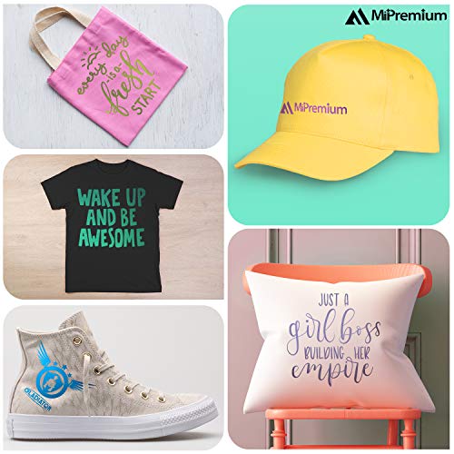 MiPremium Chameleon Heat Transfer Vinyl Iron On HTV Compatible with Cricut Air & Expression Silhouette Cameo & Other Cutters. Assorted Gradient MiPremium