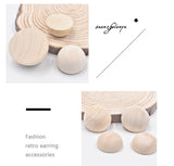 LWQYHTT 12/15/20mm Natural Unfinished Wood Beads Half Wooden Beads Small Half Round Wooden Balls for Paint DIY Craft Kids Arts 120pcs LWQYHTT